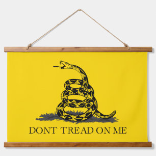 Klassieke Gele Gadsden Vlag Don't Tread on Me Hangend Wandkleed