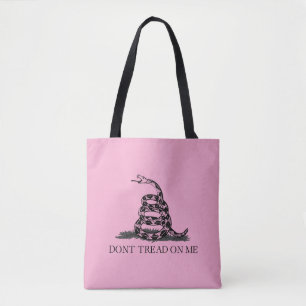 Klassieke Gele Gadsden Vlag Don't Tread on Me Roze Draagtas