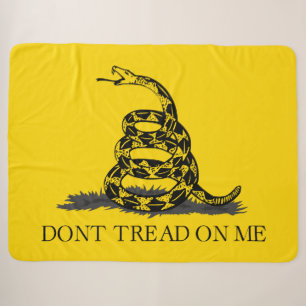 Klassieke Gele Gadsden Vlag Don't Tread on Me Sherpa Deken