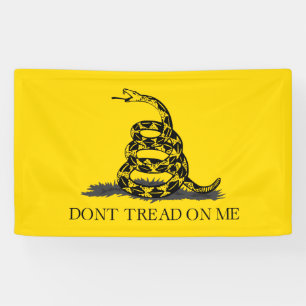 Klassieke Gele Gadsden Vlag Don't Tread on Me Spandoek