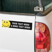 Klassieke gele Happy Face Bumpersticker (Op Truck)