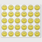 Klassieke gele Happy Face Cadeaupapier (Vlak)