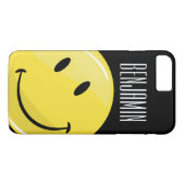 Klassieke gele Happy Face Case-Mate iPhone Case (Achterkant (Horizontaal))