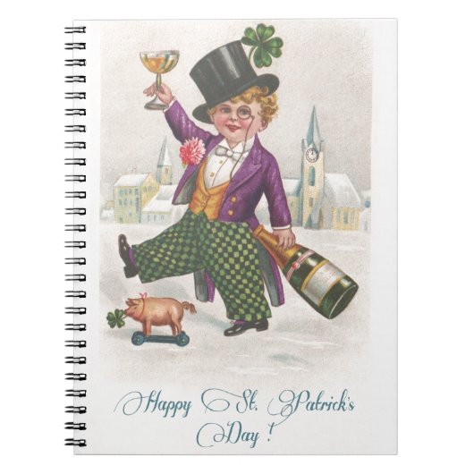 Klassieke Gelukkige St. Patrick's Dag Klaver Champ Notitieboek (Voorkant)
