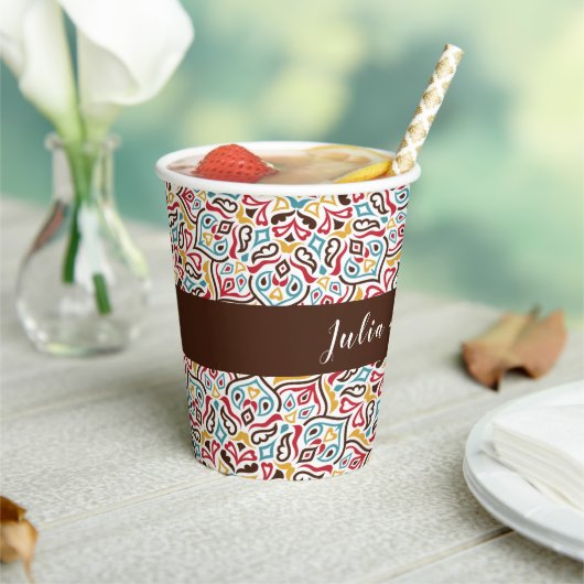 Klassieke Geometrische Mandala Patroon Wedding Papieren Bekers (Insitu)