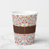Klassieke Geometrische Mandala Patroon Wedding Papieren Bekers (Rechts)