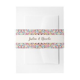 Klassieke Geometrische Mandala Patroon Wedding Uitnodigingen Wikkel