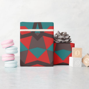 Klassieke Geometrische Vintage Glanzende Geboorte Cadeaupapier