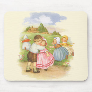 Klassieke Georgie Porgie Mother Goose-kinderrijmpj Muismat