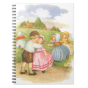 Klassieke Georgie Porgie Mother Goose-kinderrijmpj Notitieboek