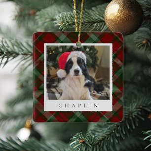 Klassieke gepersonaliseerde foto van Pet Dog Keramisch Ornament