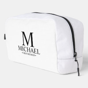 Klassieke Gepersonaliseerde Groomsman Monogram en  Toilettasje
