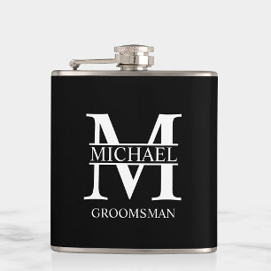 Klassieke Gepersonaliseerde Groomsman Naam Heupfles