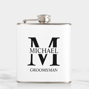 Klassieke Gepersonaliseerde Groomsman Naam Heupfles