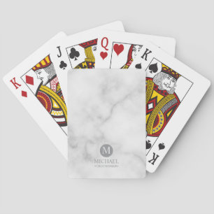 Klassieke Gepersonaliseerde Groomsmen Monogram en Pokerkaarten