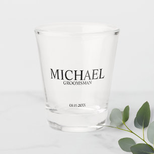 Klassieke gepersonaliseerde Groomsmen Shot Glas