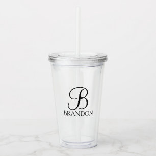 Klassieke Gepersonaliseerde het Monogram van het M Acryl Drinkbeker