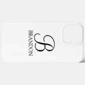 Klassieke Gepersonaliseerde het Monogram van het M Case-Mate iPhone Case (Achterkant (horizontaal))