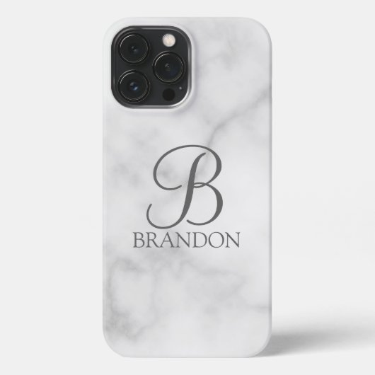 Klassieke Gepersonaliseerde het Monogram van het M iPhone Hoesje (Achterkant)