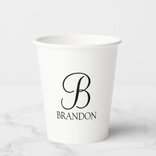 Klassieke Gepersonaliseerde het Monogram van het M Papieren Bekers