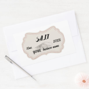 Klassieke gepersonaliseerde ronde vlees label zout