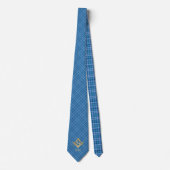 Klassieke geponste Masonic Monogrammed Stropdas (Voorkant)
