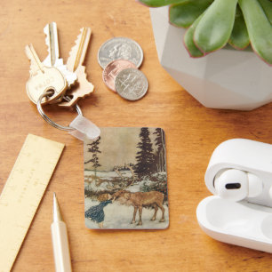 Klassieke Gerda en de Rendieren van Edmund Dulac Sleutelhanger