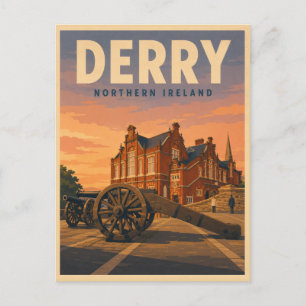 Klassieke geschenken en souvenirs uit Derry Noord- Briefkaart