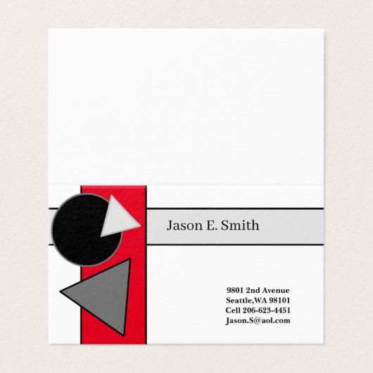 Klassieke gevouwen oproepkaart visitekaartjes (Buitenkant ongevouwen)