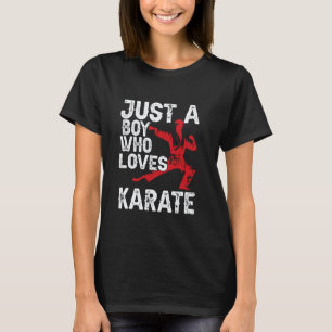 Klassieke Gewoon Een Jongen Die Van Karate Houdt G T-shirt