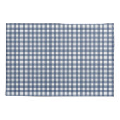 Klassieke Gingham Navy Kussensloop (Achterkant)