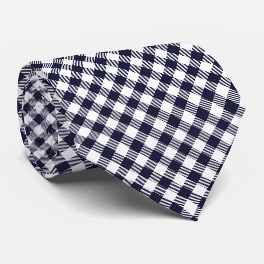 Klassieke Gingham Pattern hals Stropdas (Opgerold)