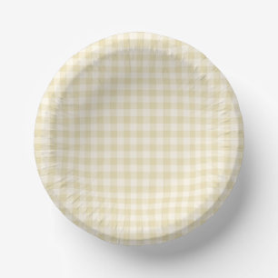 Klassieke Gingham van de Vroege Herfst Gouden Ta Papieren Kommen