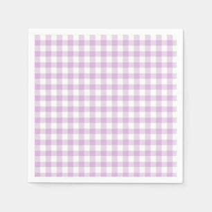 Klassieke Gingham Zacht Lila Servet