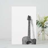 Klassieke Gitaar Briefpapier (Staand voorkant)