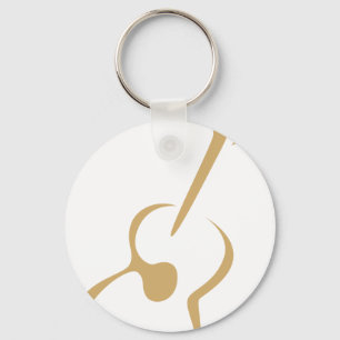Klassieke gitaar in de stijl van het Swish Drawing Sleutelhanger