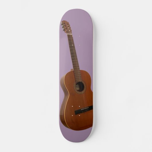 Klassieke gitaar kunstprint skateboard (Voorkant)