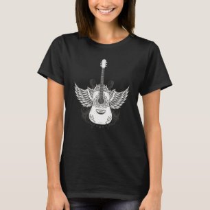 Klassieke gitaar T-shirt 1960s kleding voor manne