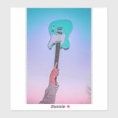 Klassieke gitaarkunst sticker (Vel)