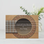 Klassieke gitaaroverweging kaart (Staand voorkant)