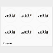 Klassieke gitarist ronde sticker (Vel)