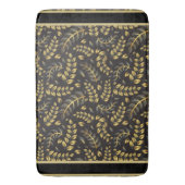 Klassieke Gold Bronze bladeren op zwart Badmat (Voorkant Verticaal)