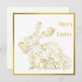 Klassieke Gold Bunny Easter Kaart