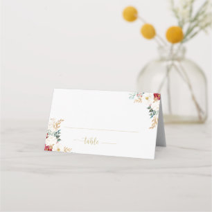Klassieke Gold Burgundy White Floral Wedding