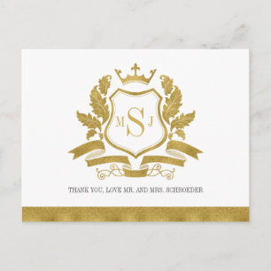 Klassieke Gold Crest Weddenschap Hartelijk dank Br Briefkaart