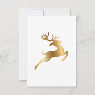 Klassieke Gold Deer-kerstkaart RSVP Kaartje