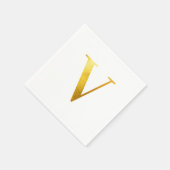 Klassieke Gold Foil Monogram V Servet (Hoek)