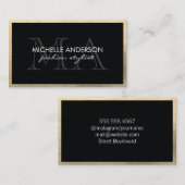 Klassieke Gold Trim met monogram Visitekaartje (Voorkant / Achterkant)