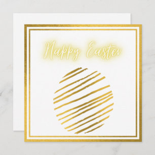 Klassieke Gold White Egg Easter Kaart