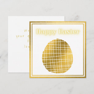 Klassieke Gold White Egg Easter Kaart